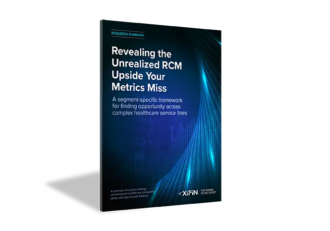 Report visual of the cover page titled: Revealing the Unrealized RCM Upside Your Metrics Miss